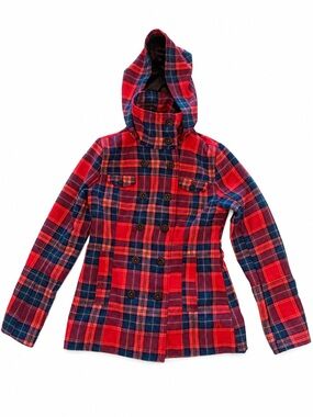 Hurley Plaid Peacoat Jacket ❤️